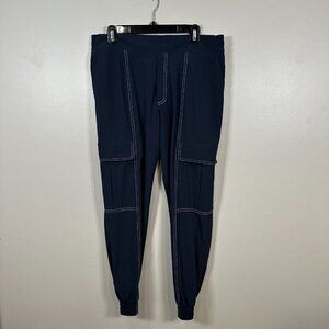 Athleta Chelsea Utility Jogger Womens Size 12 Navy Blue High Rise Cargo Pant